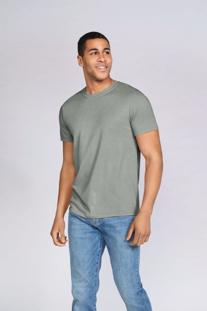 [GI6400-Maroon-S] GI6400 - T-shirt homme col rond Softstyle - Maroon (S)
