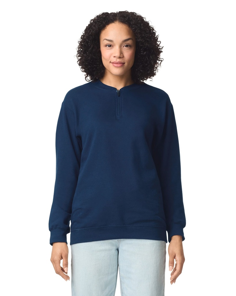 [GISF008-Royal-S] GISF008 - Sweat-shirt en molleton 1/4 zip - Royal (S)