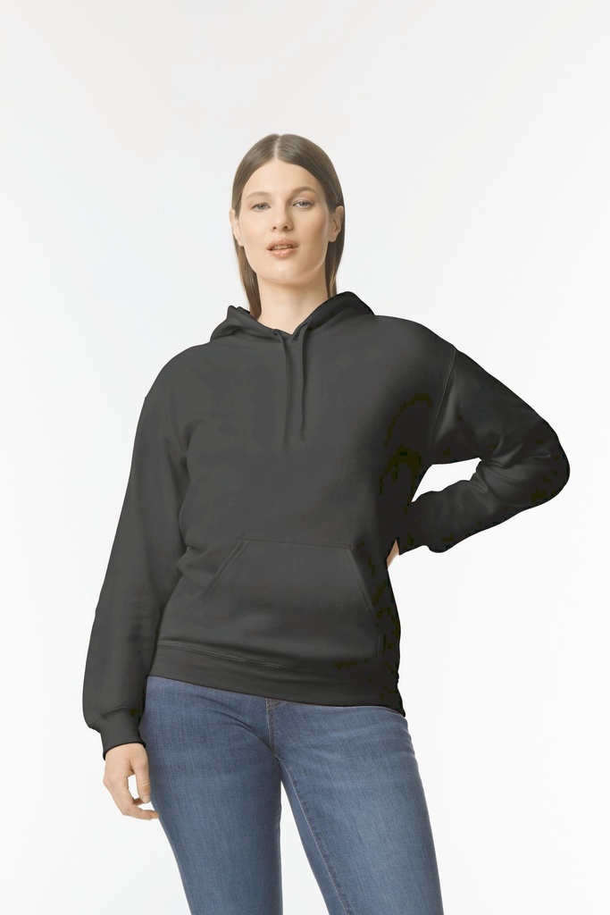 [GISF500-DarkHeather-S] GISF500 - Sweat-shirt à capuche Midweight Softstyle - DarkHeather (S)