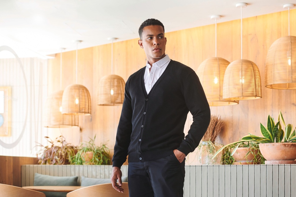 H722 - Cardigan homme - Black