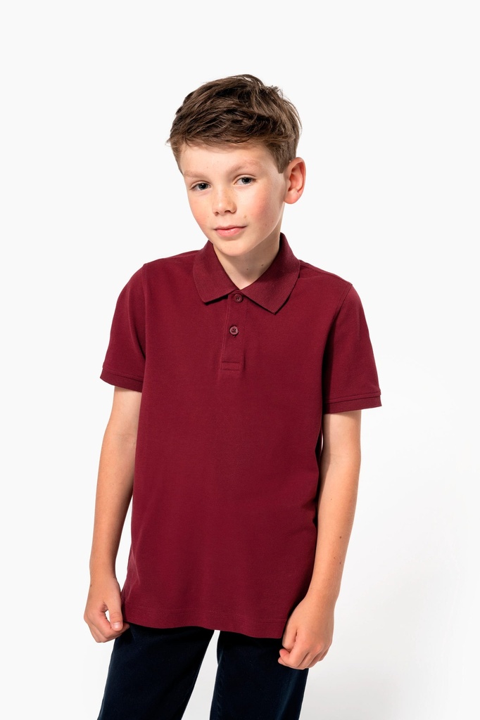 [K2029-Navy-12/14ans] K2029 - Polo piqué Bio180 enfant - Navy (12/14 ANS)