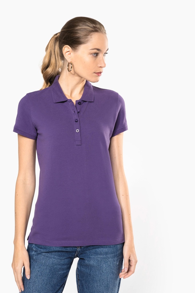 [K255-Navy-XS] K255 - Polo piqué manches courtes femme - Navy (XS)