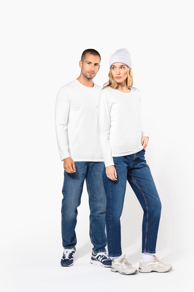[K3017-Navy-S] K3017 - T-shirt col rond manches longues femme - Navy (S)