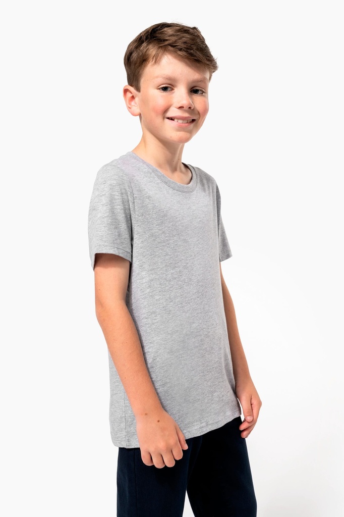 [K3038-Black-12/14ans] K3038 - T-shirt col rond enfant - Black (12/14 ANS)