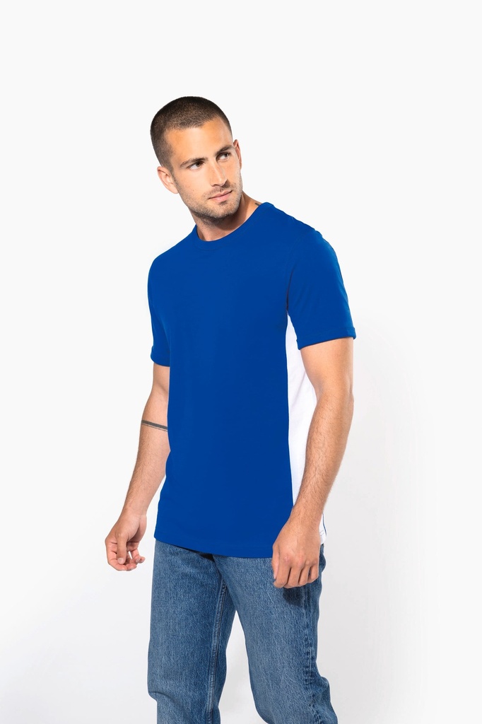 [K340-Black_Lime-S] K340 - Tiger > t-shirt bicolore manches courtes - Black_Lime (S)