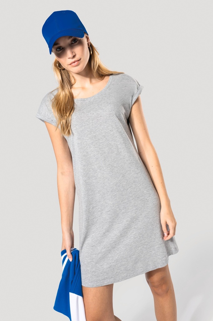 [K388-Black-S/M] K388 - T-shirt long femme - Black (S/M)