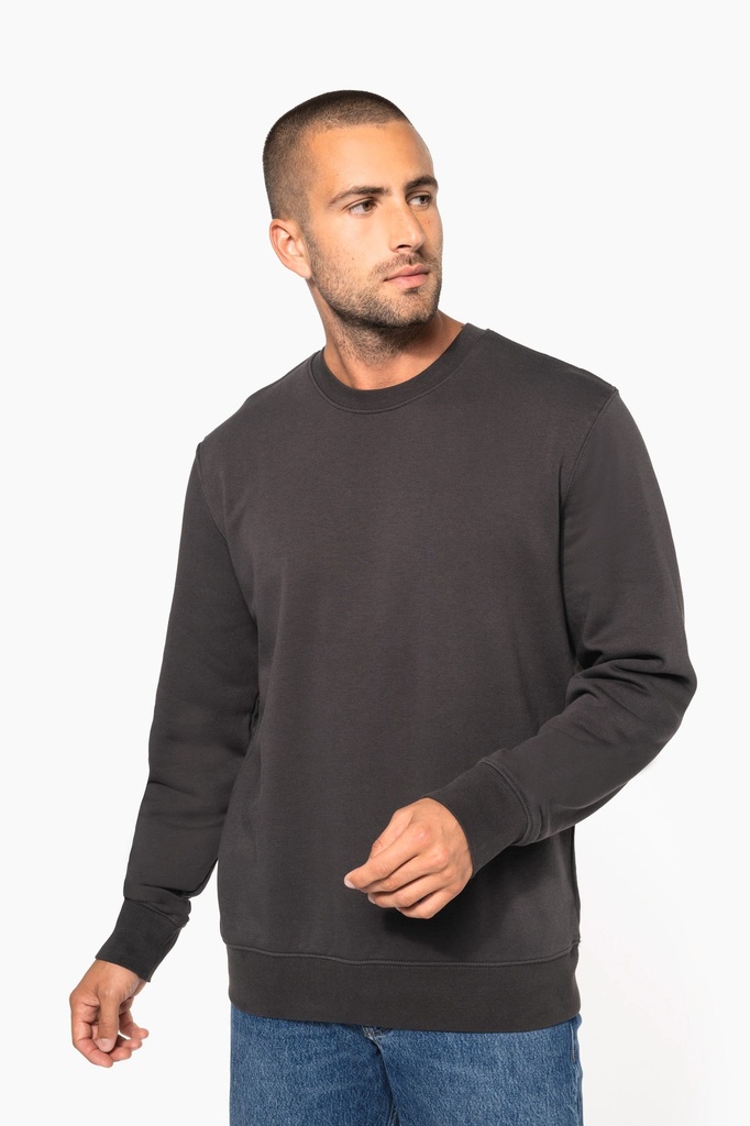 [K4025-LemonYellow-XS] K4025 - Sweat-shirt écoresponsable col rond unisexe - LemonYellow (XS)