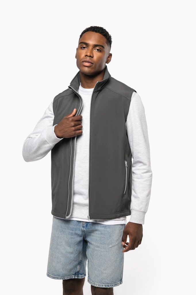 [K423-Black-XS] K423 - Bodywarmer softshell 2 couches homme - Black (XS)