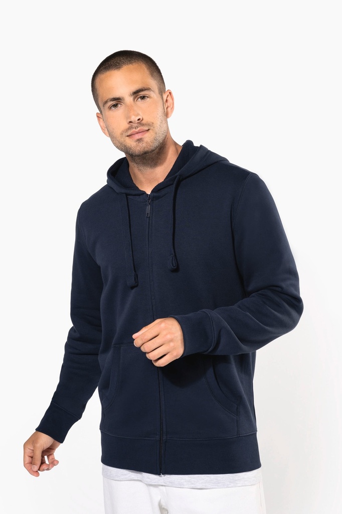 [K454-LightRoyalBlue-XS] K454 - Sweat-shirt zippé capuche homme - LightRoyalBlue (XS)