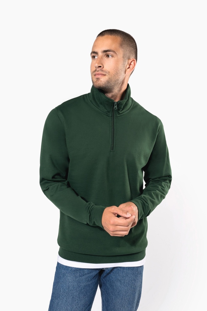 [K478-LightRoyalBlue-XS] K478 - Sweat-shirt col zippé homme - LightRoyalBlue (XS)