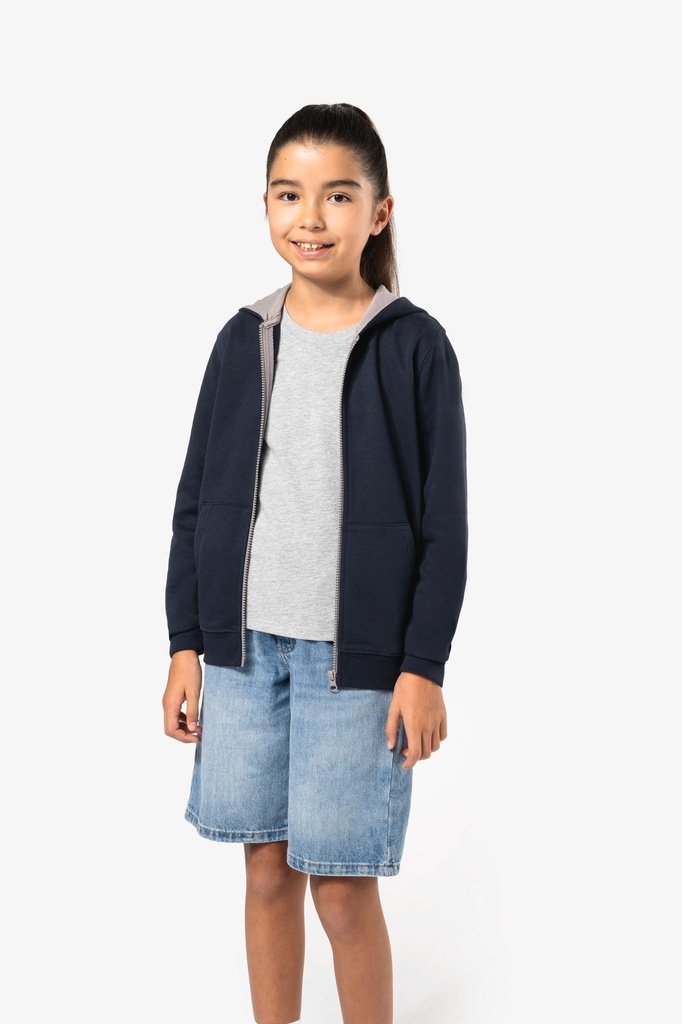 [K486-Black_Yellow-12/14ans] K486 - Sweat-shirt zippé capuche enfant - Black_Yellow (12/14 ANS)