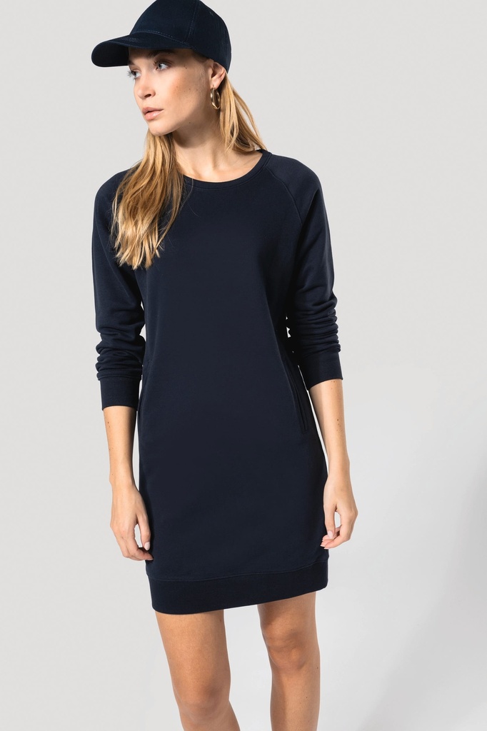 [K493-Lightgreyheather-XS] K493 - Robe Bio en molleton - Lightgreyheather (XS)