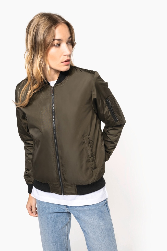 [K6123-Navy-XS] K6123 - Blouson bomber femme - Navy (XS)