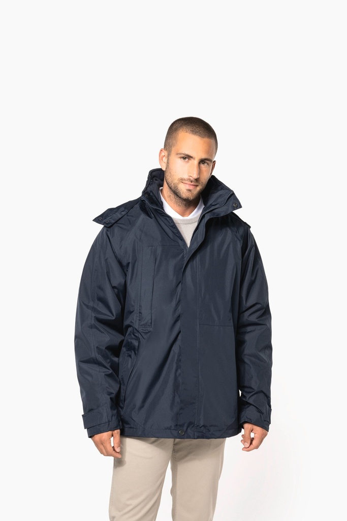 [K657-Black-XS] K657 - Parka 3 en 1 homme - Black (XS)