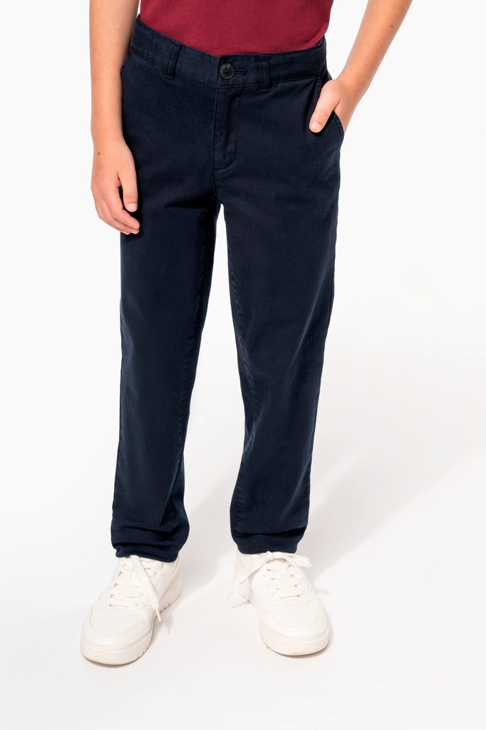 [K7005-DarkNavy-10ans] K7005 - Pantalon chino garçon - DarkNavy (10 ans)