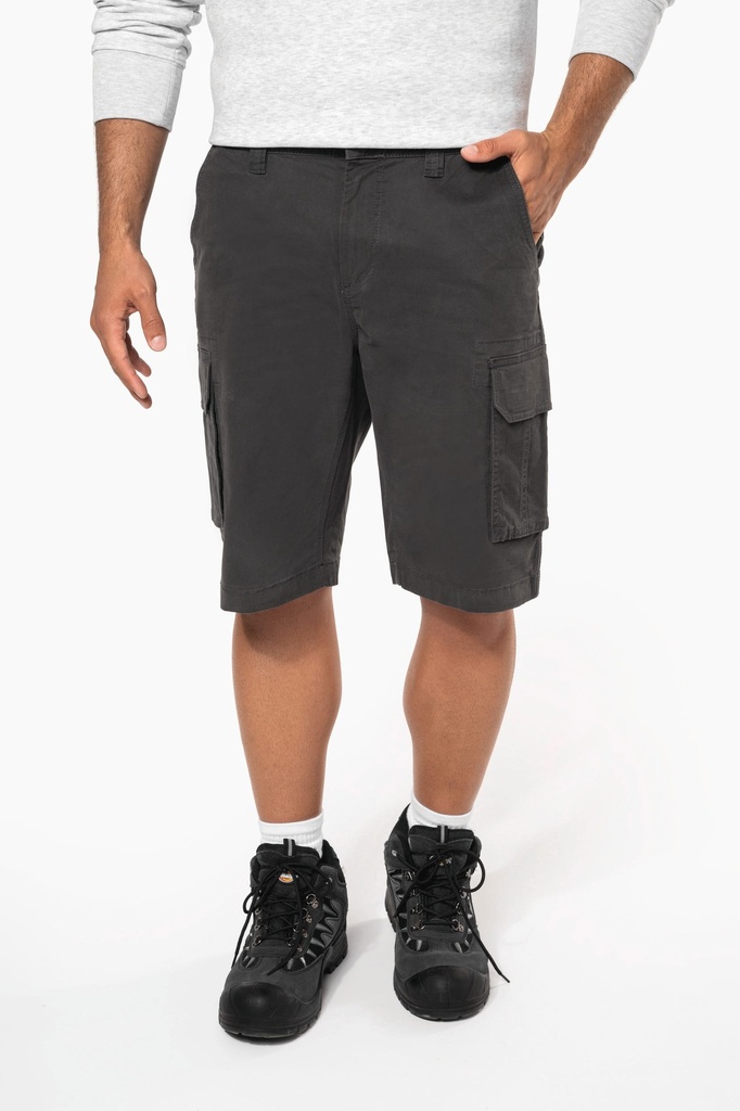 [K754-DarkGrey-44FR] K754 - Bermuda multipoches homme - DarkGrey (44FR)