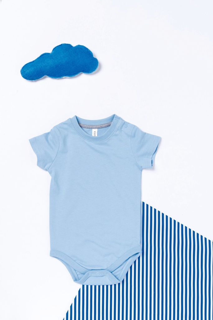 [K831-SkyBlue-3M] K831 - Body manches courtes bébé - SkyBlue (3m)