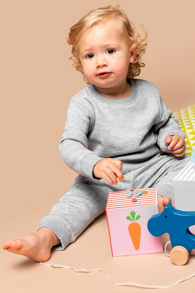 [K835-TerracottaRed-12M] K835 - Sweat-shirt écoresponsable bébé - TerracottaRed (12M)