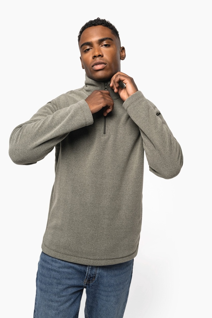 [K912-CamelHeather-XS] K912 - Enzo > Micropolaire col zippé homme - CamelHeather (XS)