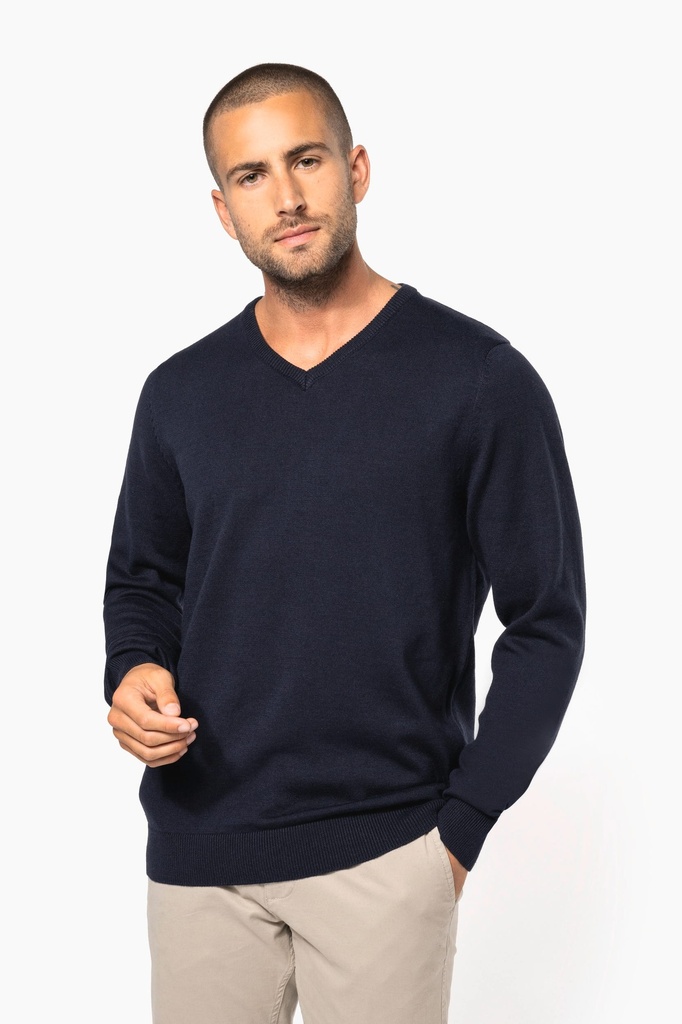 K965 - Pull col V homme - Beigeheather