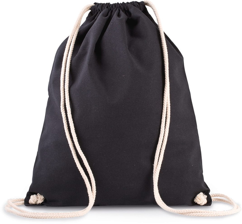 [KI0139-HibiscusRed-OneSize] KI0139 - Sac à dos en coton bio avec cordelettes - HibiscusRed
