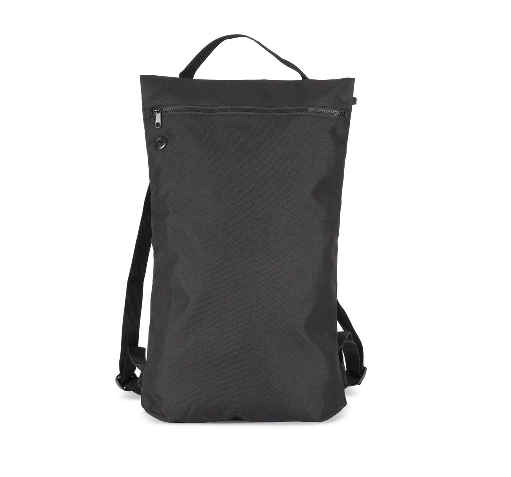 [KI0183-Sage-OneSize] KI0183 - Sac à dos plat recyclé style urbain - Sage