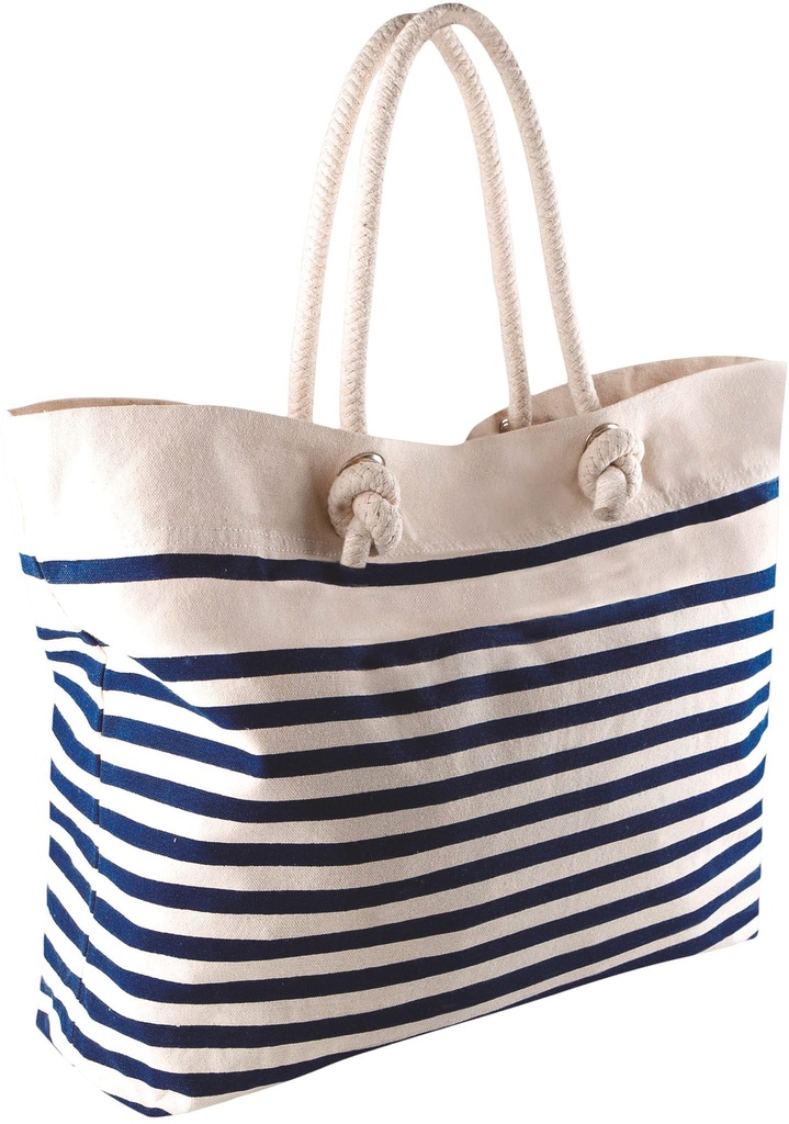 [KI0242-Natural_Navy-OneSize] KI0242 - Sac de plage - Natural_Navy