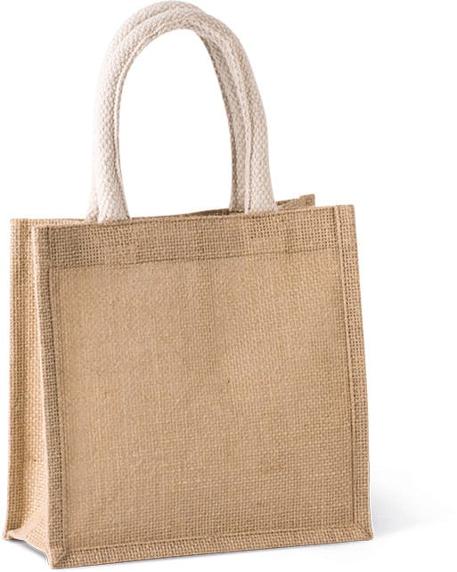 [KI0272-LightRosewood-OneSize] KI0272 - Sac style cabas en toile de jute - petit modèle - LightRosewood
