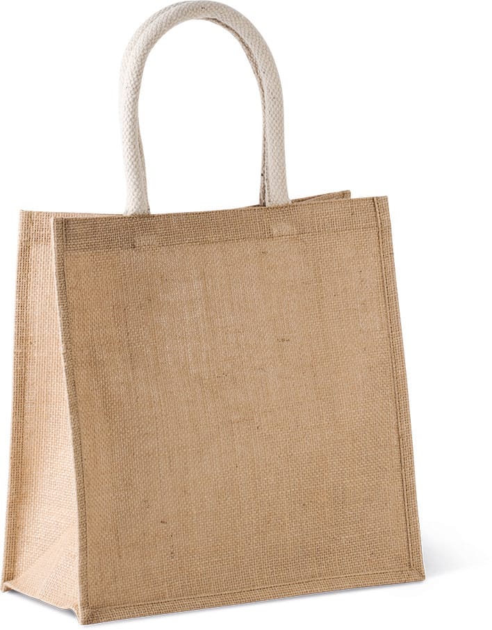 [KI0274-Natural-OneSize] KI0274 - Sac style cabas en toile de jute - grand modèle - Natural