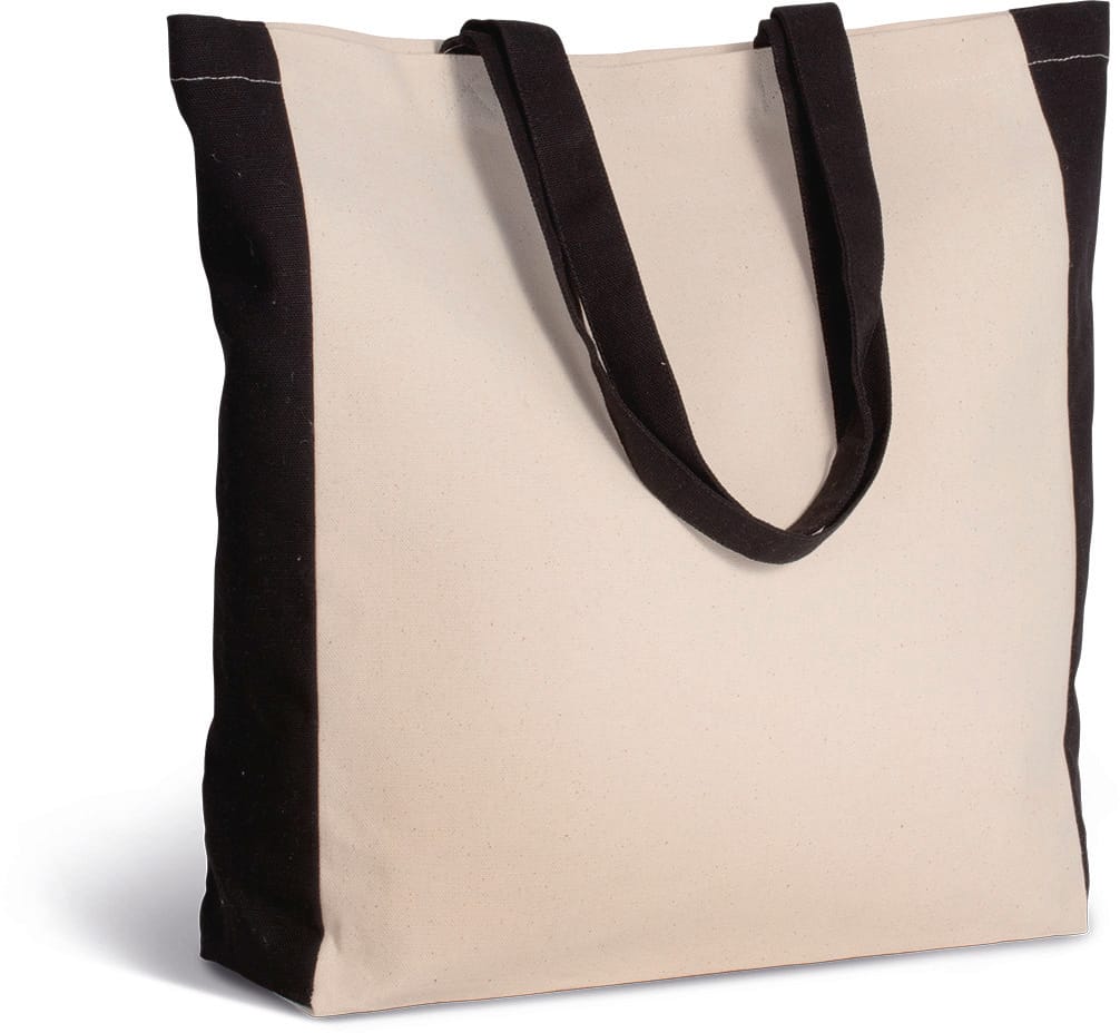 [KI0275-Natural_Red-OneSize] KI0275 - Sac cabas bicolore - Natural_Red