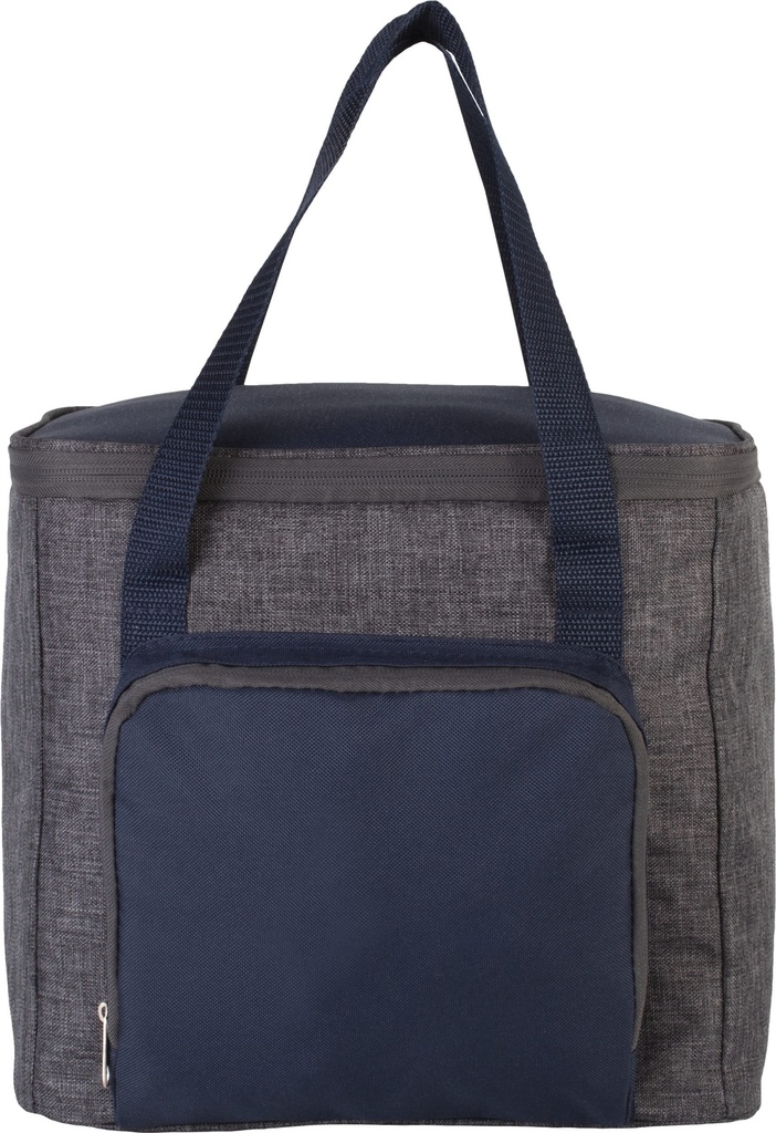 [KI0347-DarkGreyHeather_Navy-OneSize] KI0347 - Sac isotherme avec poche zippée - DarkGreyHeather_Navy