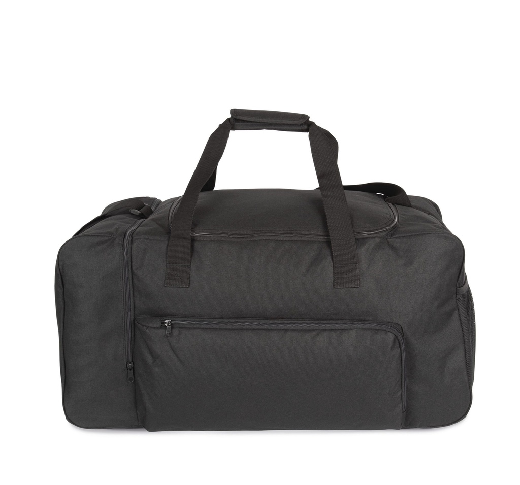 [KI0649-LightTitanium_Black-OneSize] KI0649 - Grand sac de sport avec compartiment latéral  - LightTitanium_Black