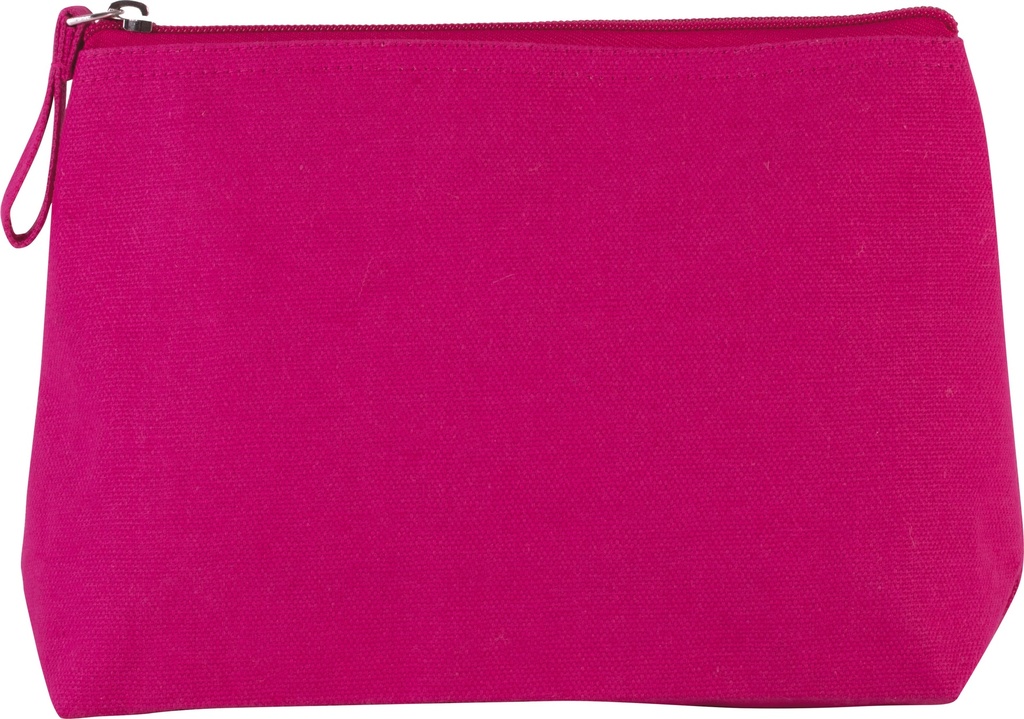 [KI0724-Fuchsia-OneSize] KI0724 - Trousse en coton canvas - Fuchsia
