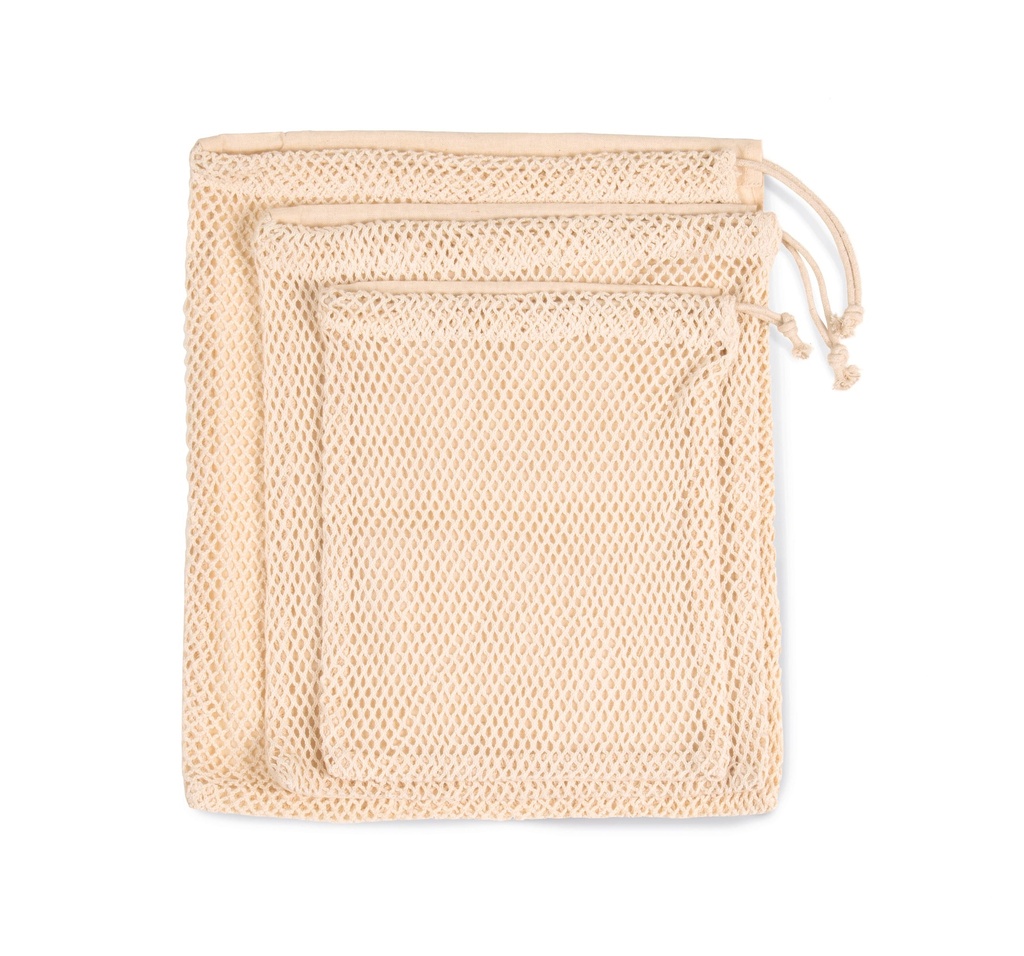 [KI0734-Natural-S] KI0734 - Sac en filet à cordelette - Natural (S)