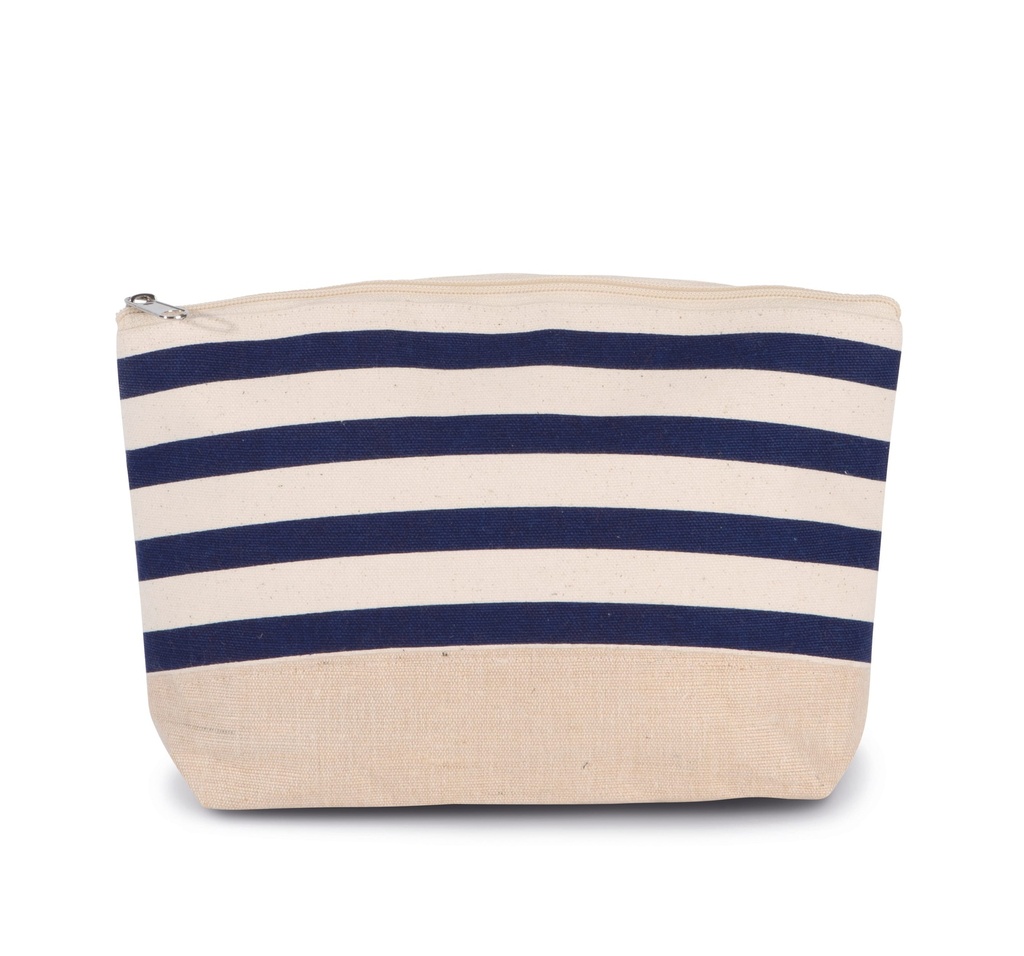 [KI0752-Natural_Navy-OneSize] KI0752  - Pochette accessoires imprimé marin - Natural_Navy
