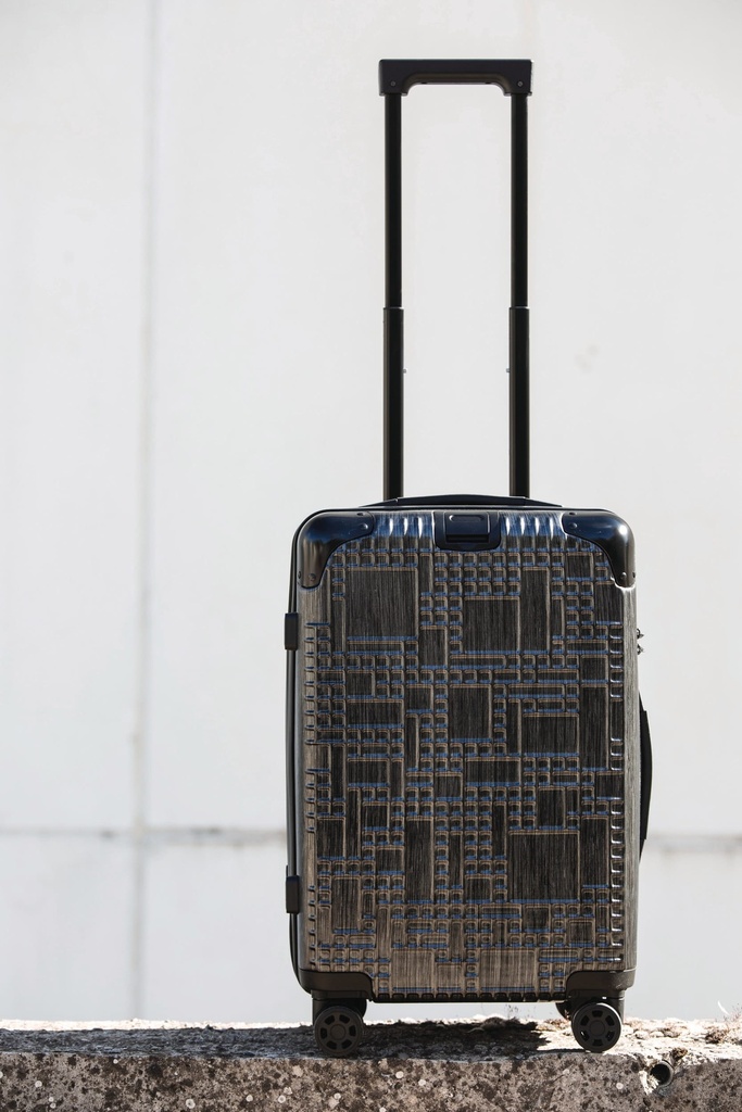 [KI0839-Black-OneSize] KI0839 - Trolley Cabine "Geoline" 4 roues multidirectionnelles - Black