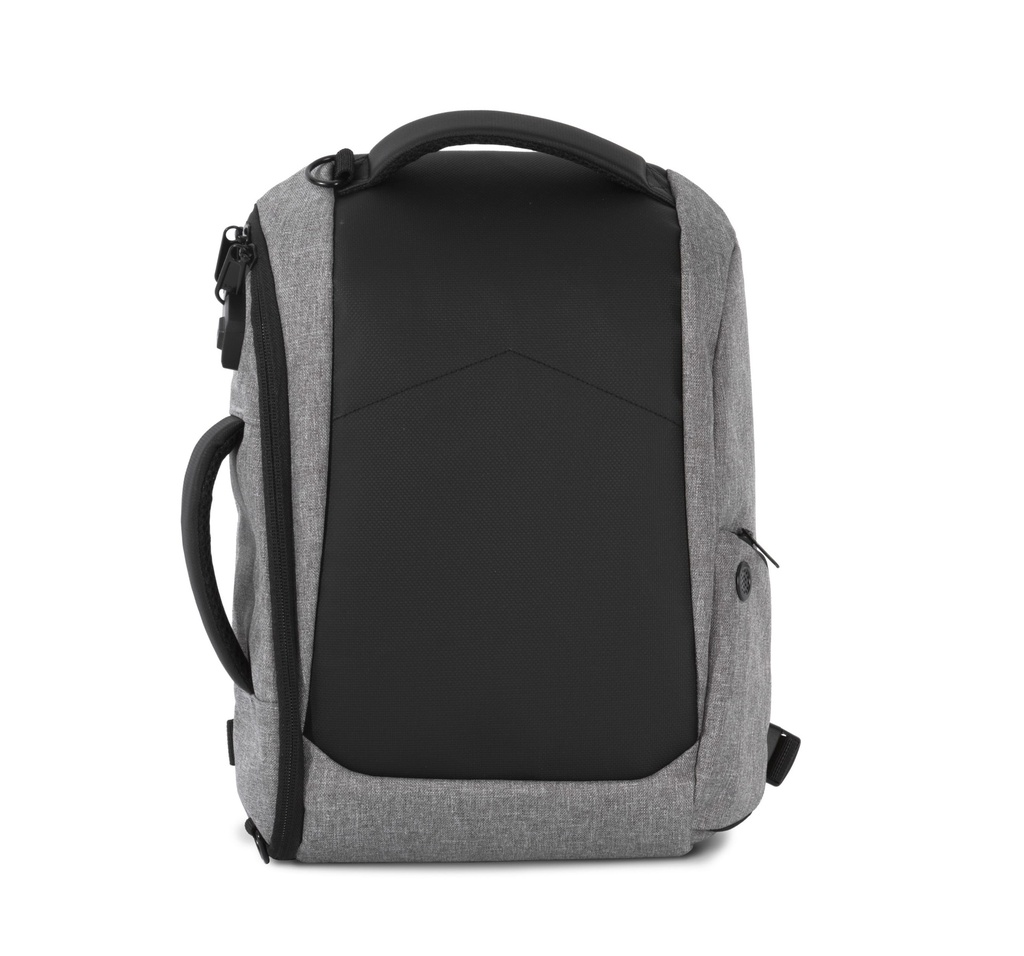 [KI0890-GraphiteGreyHeather_Black-OneSize] KI0890 - Sac à dos antivol pour tablette 13" - GraphiteGreyHeather_Black