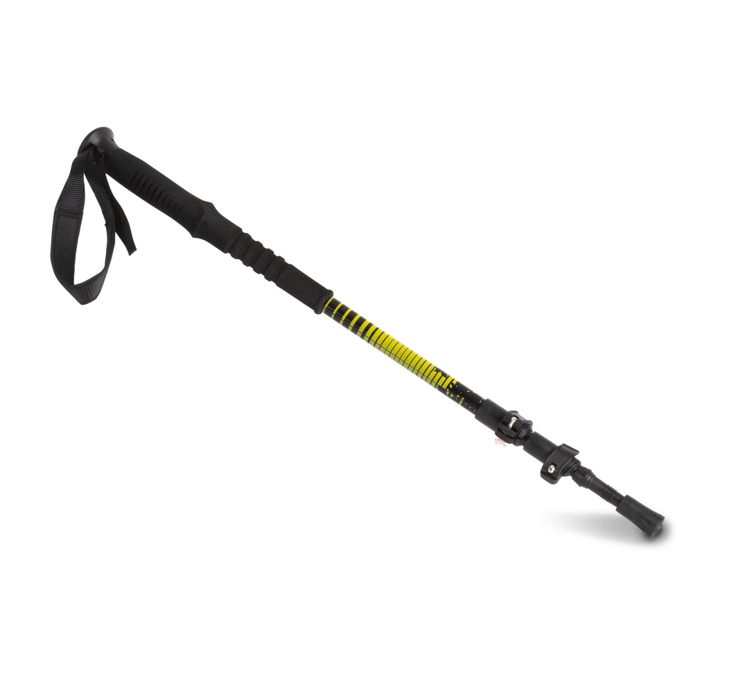 [KI3012-Black_BurntLime-OneSize] KI3012 - Bâton de trekking télescopique - Black_BurntLime