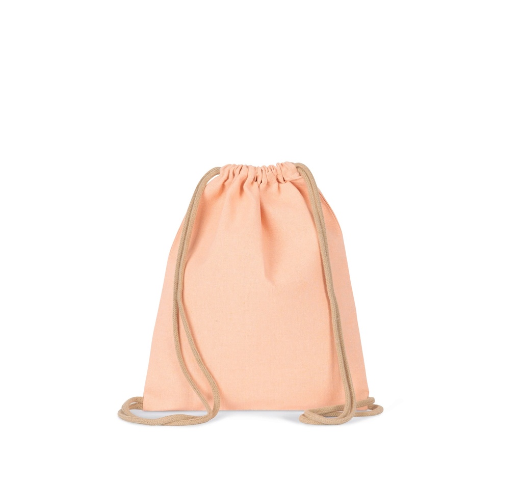[KI5103-Salmon-OneSize] KI5103 - Petit sac à dos recyclé à cordon coulissant - Taille enfant - Salmon