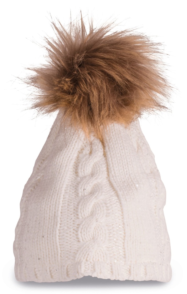 KP537 - Bonnet à pompon - Black