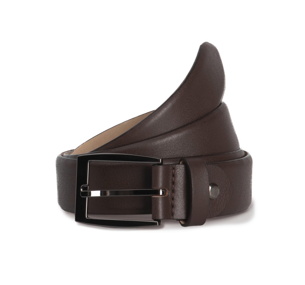 KP816 - Ceinture classique à bord arrondi réglable - DullBrown