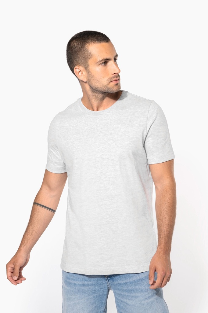 [KV2106-AshHeather-S] KV2106 - T-shirt vintage manches courtes homme - AshHeather (S)
