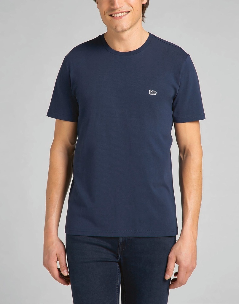 [L60U-BlackWashed-S] L60U - T-shirt Patch Logo Lee - BlackWashed (S)