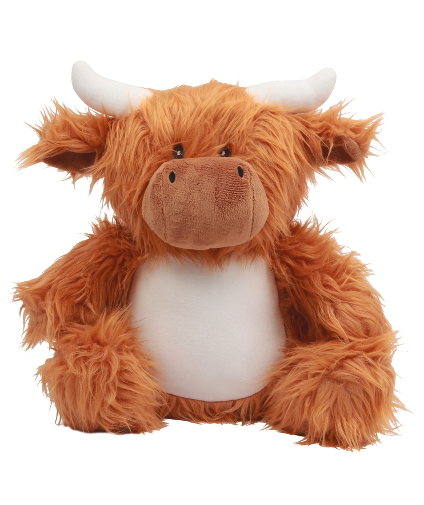 [MM565-Brown-OneSize] MM565 - Peluche zippée vache  - Brown