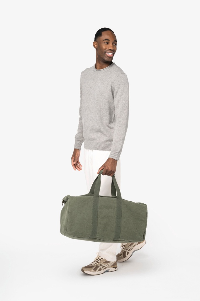 [NS102-WashedOrganicKhaki-OneSize] NS102 - Sac voyage ecoresponsable vintage - WashedOrganicKhaki
