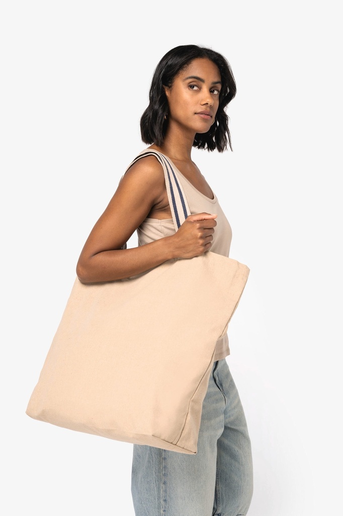[NS110-HorizonBlue_DesertSand_HorizonBlueStripes-OneSize] NS110 - Grand sac shopping écoresponsable  - HorizonBlue_DesertSand_HorizonBlueStripes