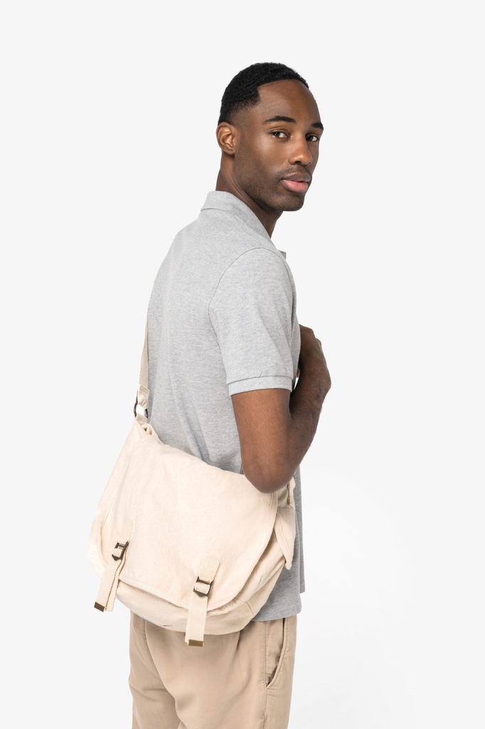 [NS140-Washedblack-OneSize] NS140 - Sac besace écoresponsable délavé - Washedblack