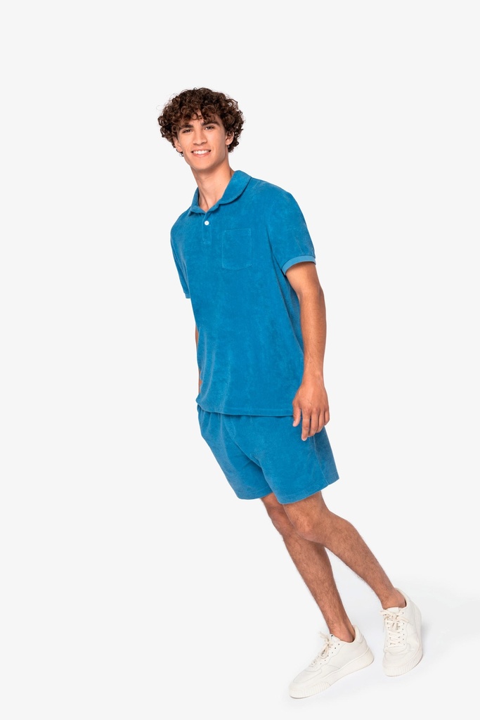 [NS227-Paprika-XS] NS227 - Polo écoresponsable en éponge homme  - Paprika (XS)