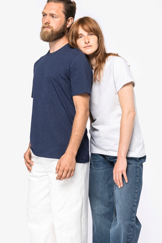 [NS310-RecycledNavyHeather-2XS] NS310 - T-shirt écoresponsable recyclé unisexe - RecycledNavyHeather (2XS)