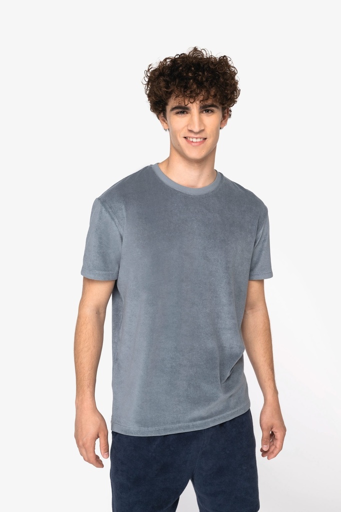 [NS311-MineralGrey-XS] NS311 - T-shirt écoresponsable en éponge homme - MineralGrey (XS)